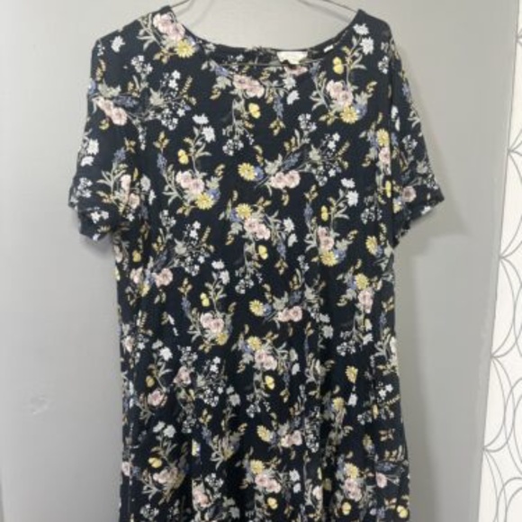 FAT FACE Short Sleeve FLORAL Bouquet DRESS SIZE US 12 R With Pockets - Picture 1 of 6